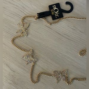 Butterfly gold chain belt